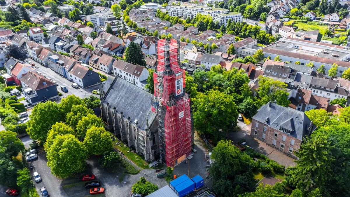 Sanierung Kirchturm St. Marien Dudweiler